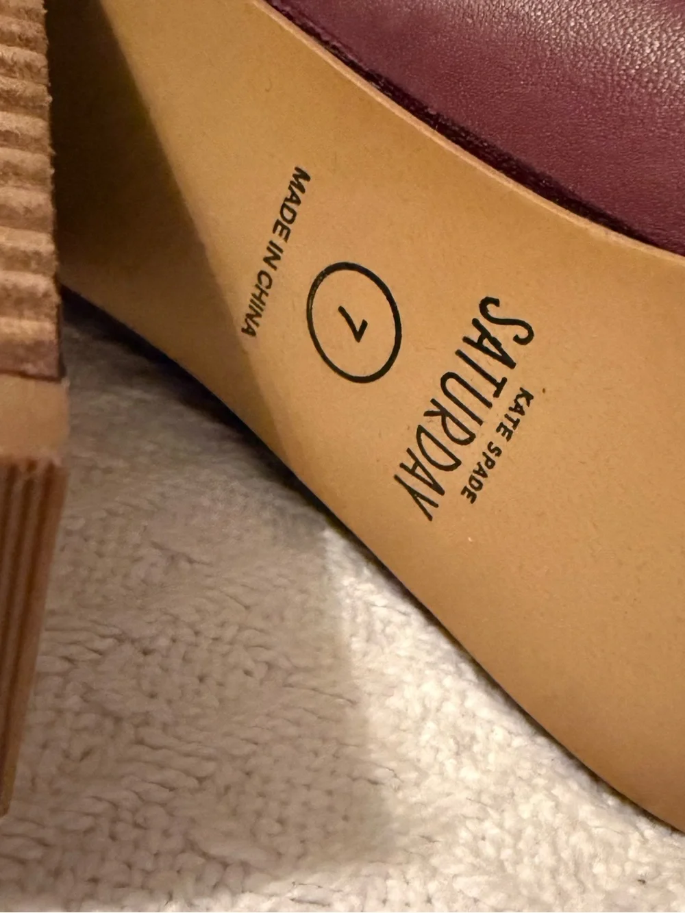 kate spade Burgundy Leather Knee-High Heeled Boots